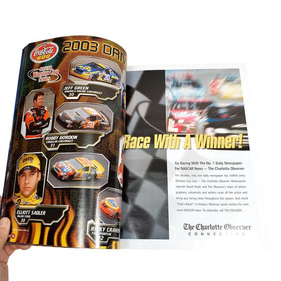 NASCAR May 2003 Coca-Cola 600 Lowes Motor Speedway Program Poster Protector - Picture 8 of 12